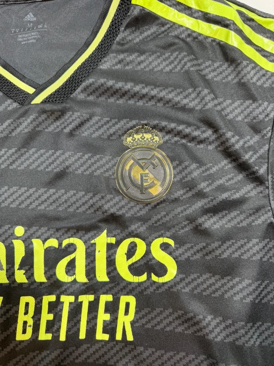 Adidas Real Madrid 2022/23 Third Jersey Black Green Men's Size M