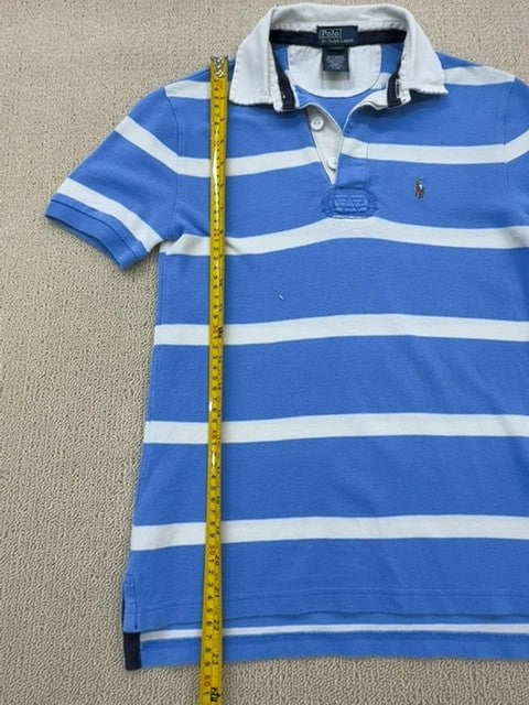 Polo Ralph Lauren Unisex Blue Striped Short Sleeve Polo Shirt Size S