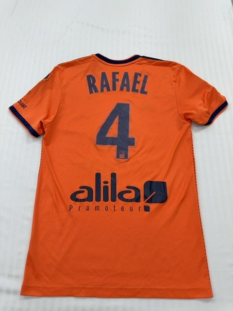 Vintage Adidas Men's Orange Jersey – Size S, Olympique Lyonnais Away olympique
