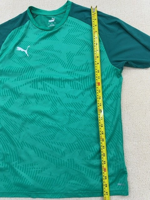 Puma Men's Green Jersey T-Shirt Size L Crew Neck Short Sleeve
