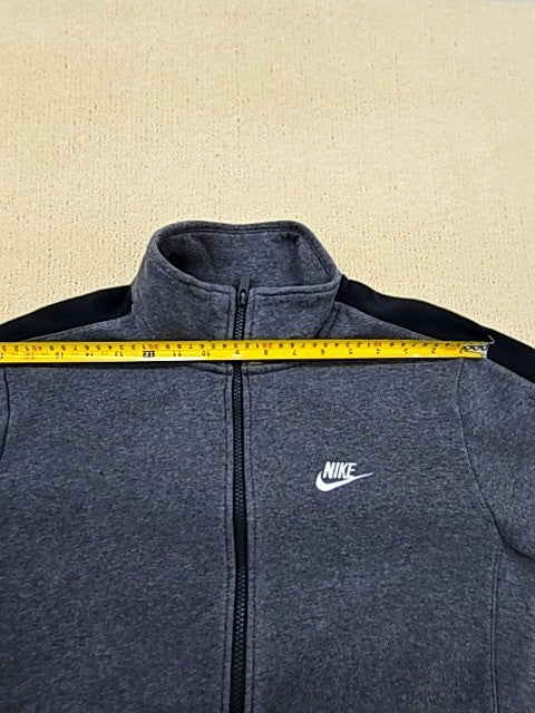 Nike Full Zip Fleece Hoodie L Grey Unisex Adult