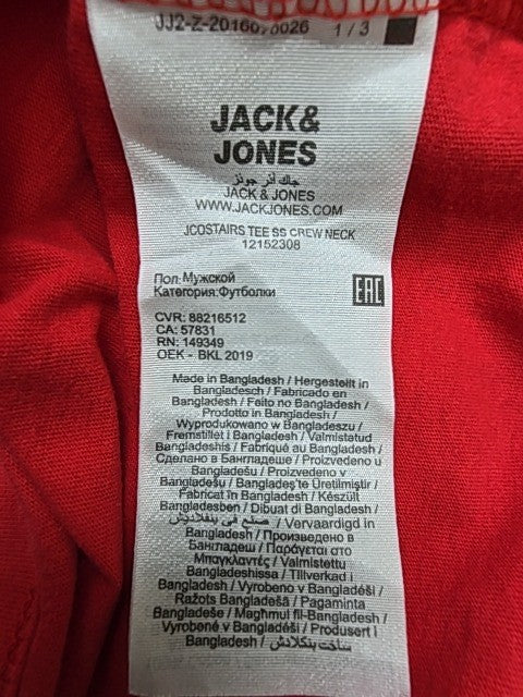 Jack & Jones Men Red T-Shirt size L product image 5