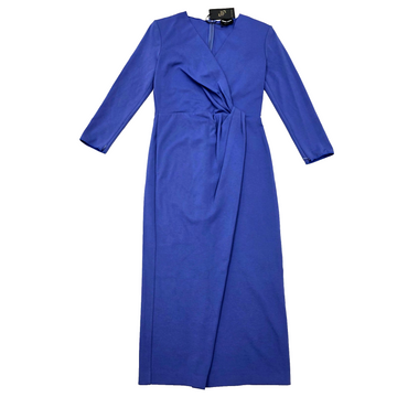 Giorgio Armani Draped Shoulder Jersey Midi Purple Dress Eu 40 (M) Bnwt