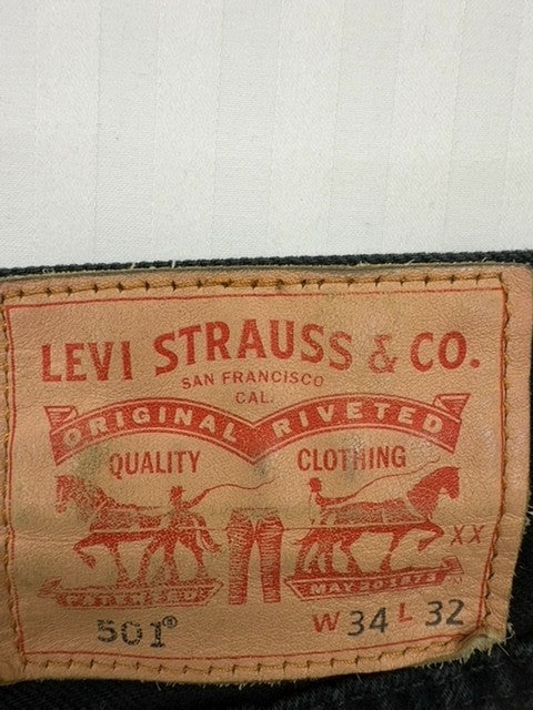 Levi's Men's Dark Wash 501 Original Jeans W34 L32 Vintage