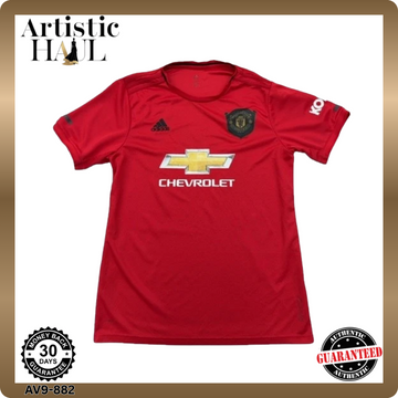 Adidas Manchester United Red Jersey L Short Sleeve Crewneck Polyester
