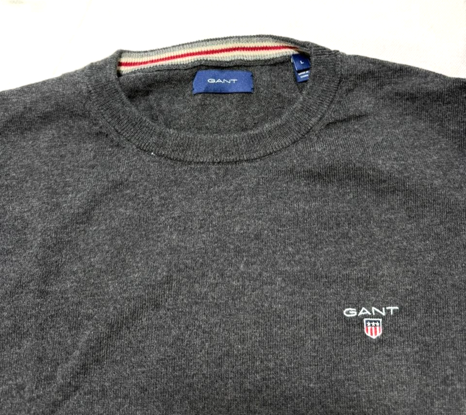 GANT Men's Super Fine Lambswool Crew Neck Sweater - Size L
