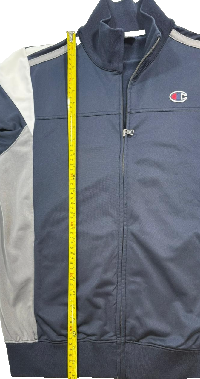 Champion Men's Full Zip Jacket In Navy Blue - Size L