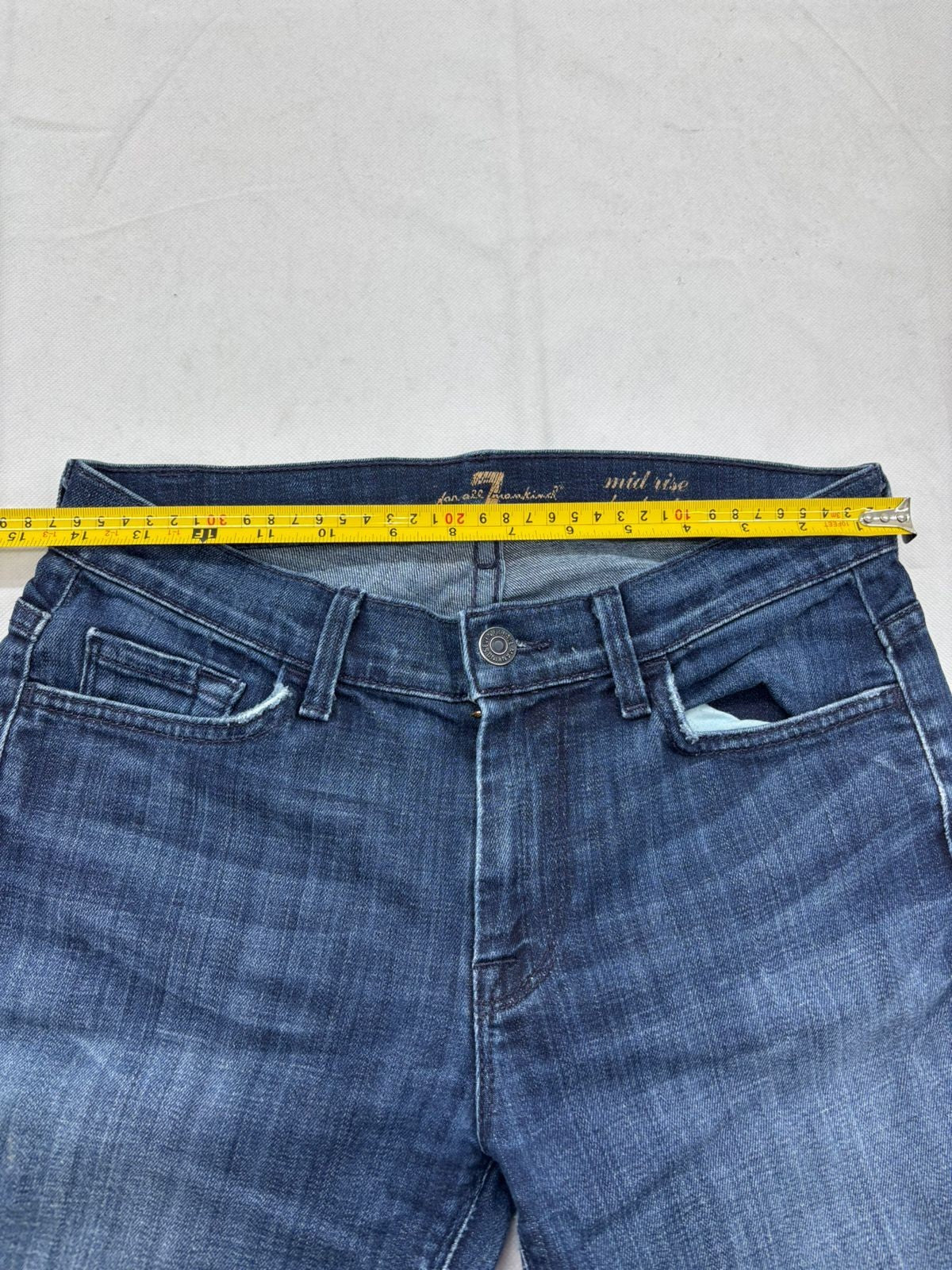 7 For All Mankind Women's Jeans Blue Mid Rise Bootcut Size 28