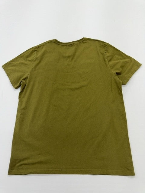 Disney Boys Olive Mickey Mouse T-Shirt Kids Size M Tagless Crew Neck