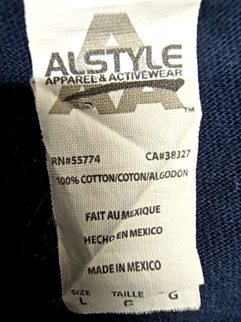 Alstyle Men's Navy Rock And Roll Hall Of Fame T-Shirt Size L Cotton