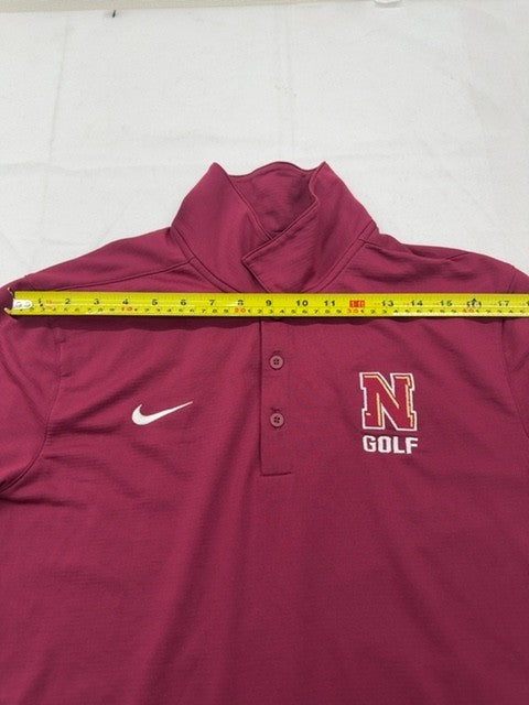 Nike Dri-FIT Wolfpack Maroon Polo Shirt L Short Sleeve