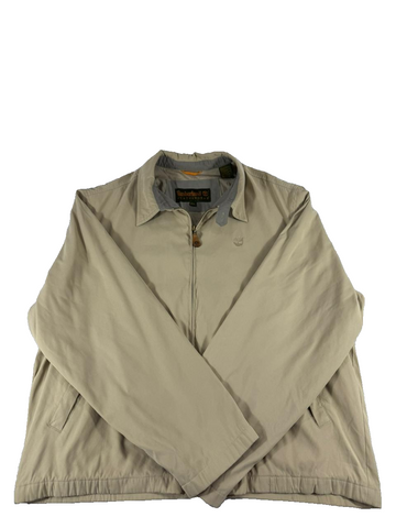 Timberland Weathergear Men's Beige Full Zip Jacket XXL Lightweight Outdoor