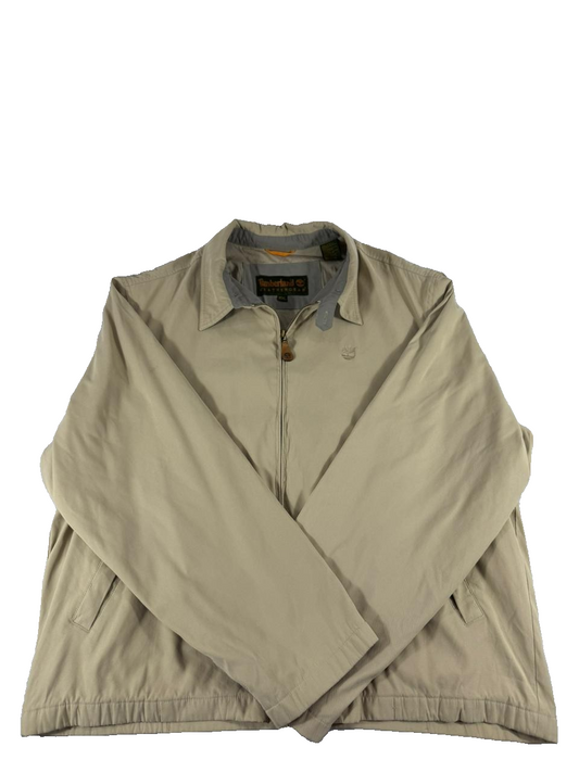 Timberland Weathergear Men's Beige Full Zip Jacket XXL Lightweight Outdoor