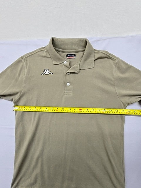 Kappa Men's Khaki Polo Shirt Size M Short Sleeve Cotton Pique