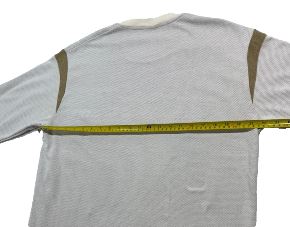 Lacoste Logo Embroidered T-Shirt Sweatshirt Cotton Blend Size 5 [ Unisex]