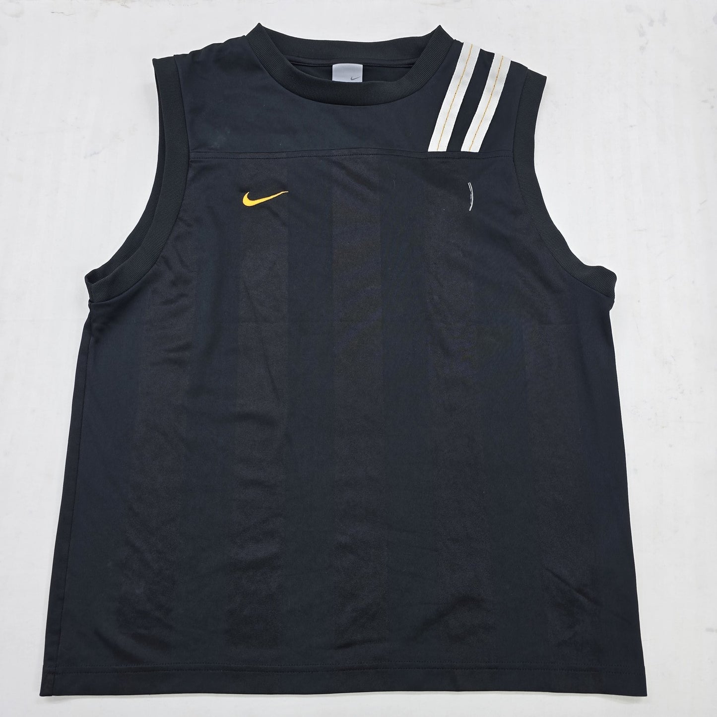 Nike Men's Black Striped Sleeveless Tank Top XL