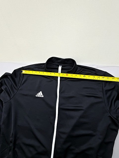 Adidas Men's Black Track Jacket XL 3 Stripes Zipper