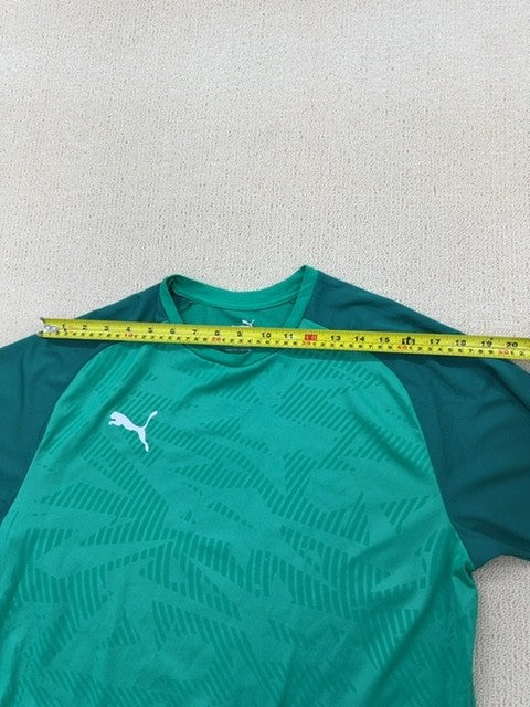 Puma Men's Green Jersey T-Shirt Size L Crew Neck Short Sleeve