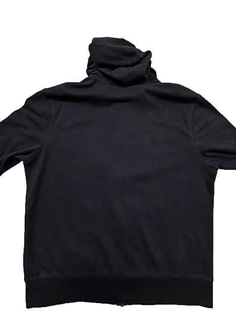 Gap Men's Black Zip-Up Fleece Hoodie Relaxed Fit Adult