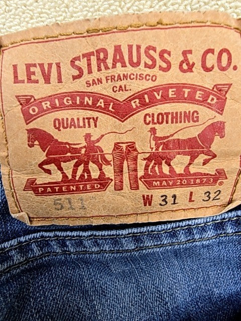 Levi's 511 Men's Slim Fit Medium Wash Jeans Size 31 Stretch