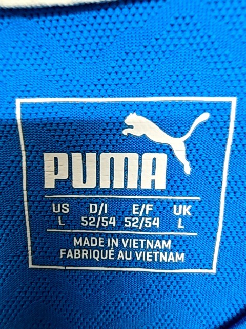 Puma Men's Blue Sport T-Shirt L Moisture Breathable Crew Neck