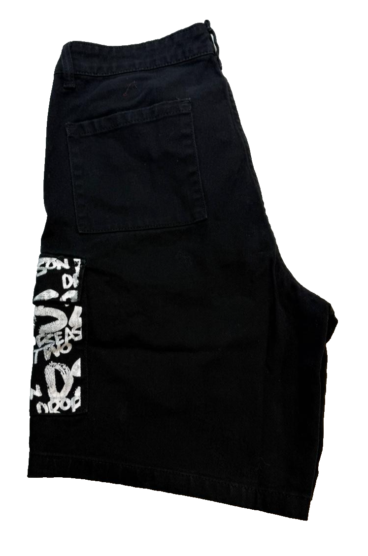 Dsquared2 Men's Black Logo Graffiti Shorts Cotton Casual Summer Wear Size 48