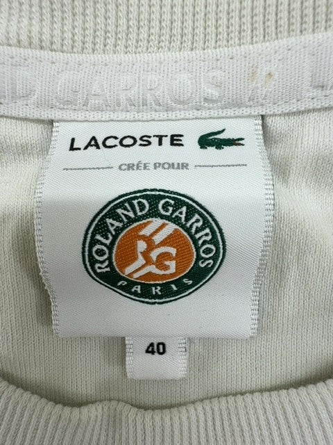 Lacoste Roland Garros White Men's Cotton T-Shirt Ultra Dry NWT