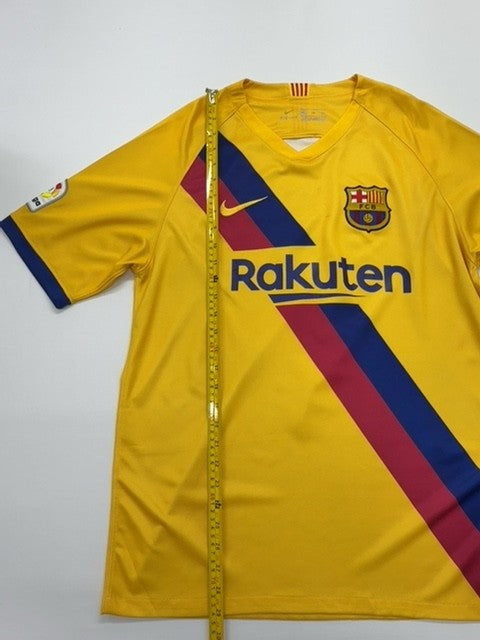 NIKE Boys Yellow Dri-FIT V-Neck Jersey Size XL Breathable Moisture Wicking