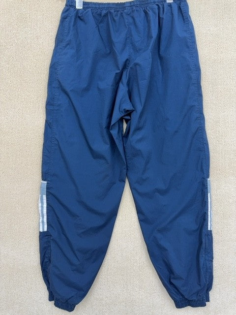 Adidas Men's Navy Track Pants Size M Tapered Three Stripes