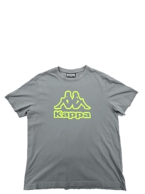 Kappa Men's Grey Cotton Short Sleeve T-Shirt Size L Regular