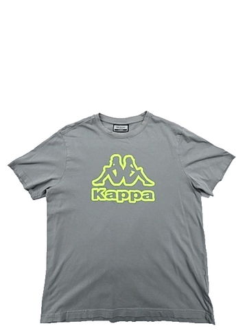 Kappa Men's Grey Cotton Short Sleeve T-Shirt Size L Regular