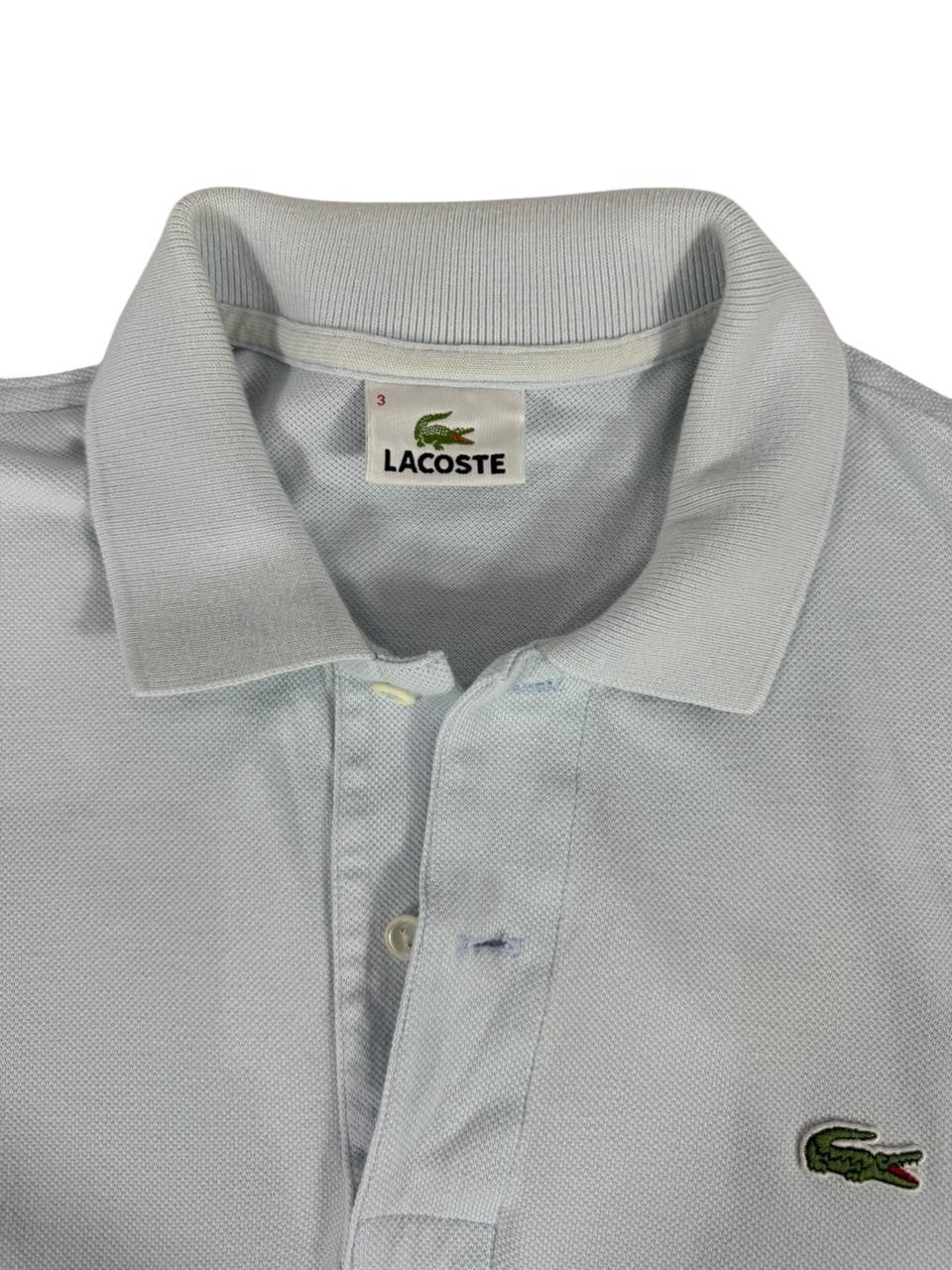 Lacoste Men's Classic Polo Shirt Light Blue Short Sleeve Size 3 Small Crocodile