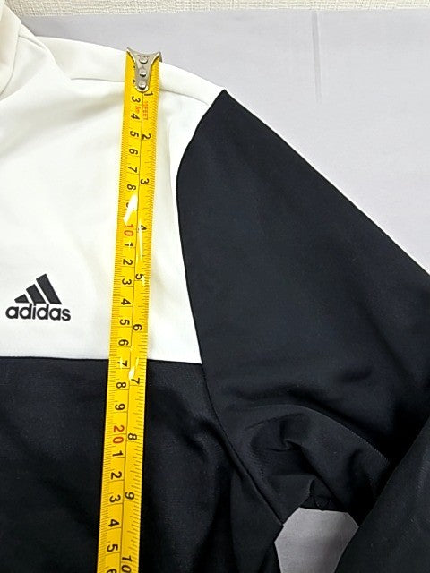 Adidas Men's Slim Fit Black/White 3 Stripes Track Jacket M