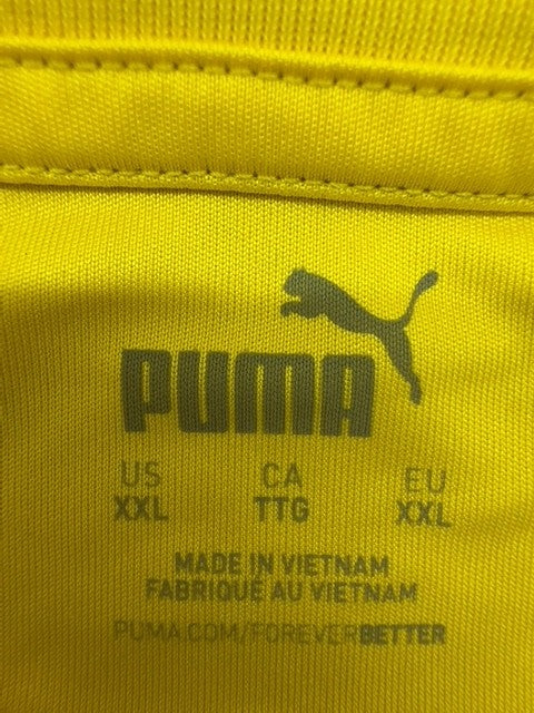 Puma Men's Soccer Jersey Yellow XXL Short Sleeve