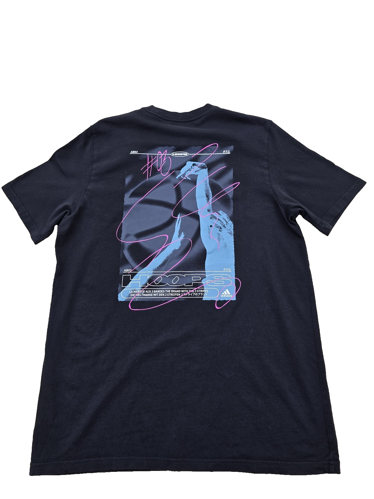 Adidas Men's XL Black Basketball T-Shirt Short Sleeve 1865A