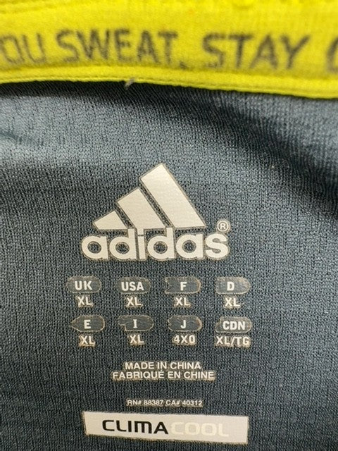 Adidas Climacool Black Polo Shirt Men's M Short Sleeve Button