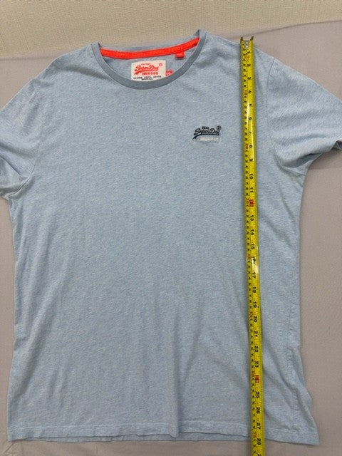 Superdry Vintage Logo Grey T-Shirt Men 2XL Short Sleeve Relaxed Fit