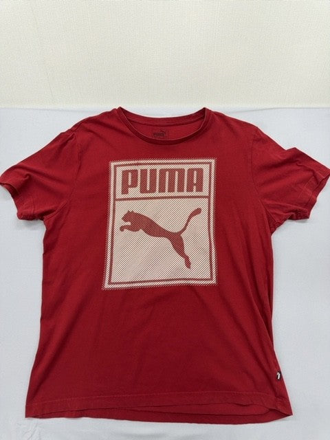 Puma Men's Red Short Sleeve Crew Neck T-Shirt Size L