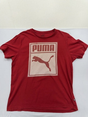 Puma Men's Red Short Sleeve Crew Neck T-Shirt Size L