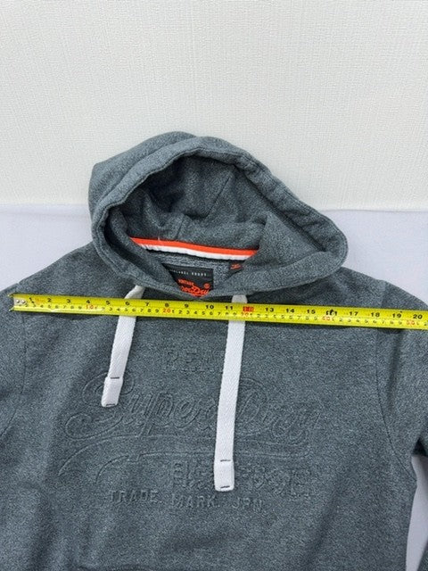 Superdry Black Label Men's M Gray Fleece Hoodie Vintage
