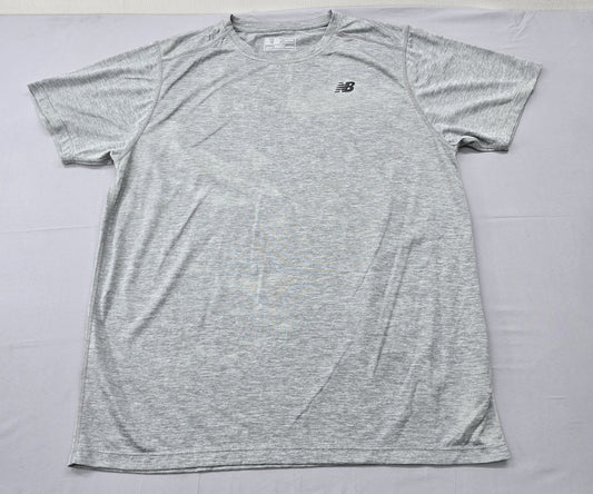 New Balance Men's Gray T-Shirt – Size XL, Short Sleeve