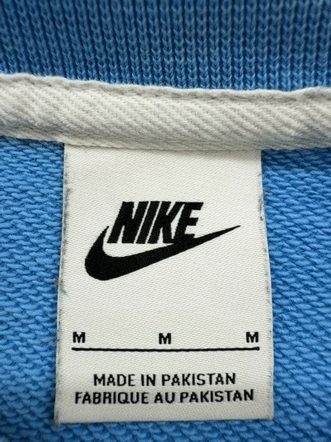 Nike Blue Crew Neck Sweatshirt M Cotton Polyester Long Sleeve