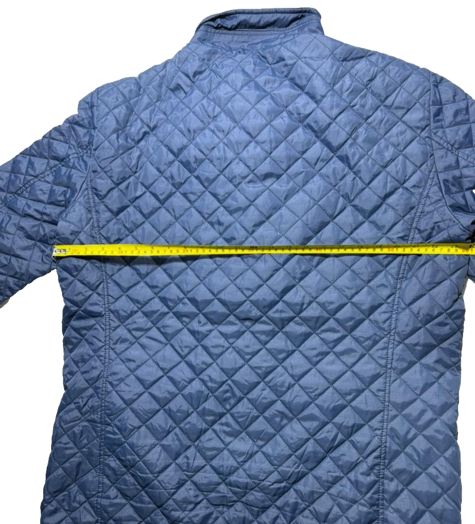 Men Sea Barrier Men's Quilted Jacket Blue L Multi Pockets