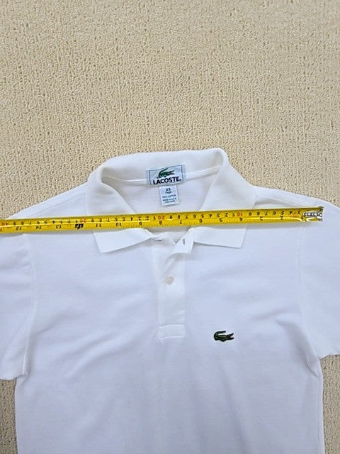 Lacoste White Classic Pique Polo Shirt XS Men's Short Sleeve
