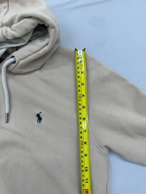 Polo Ralph Lauren Men's Beige Cotton Hoodie Pullover Size S