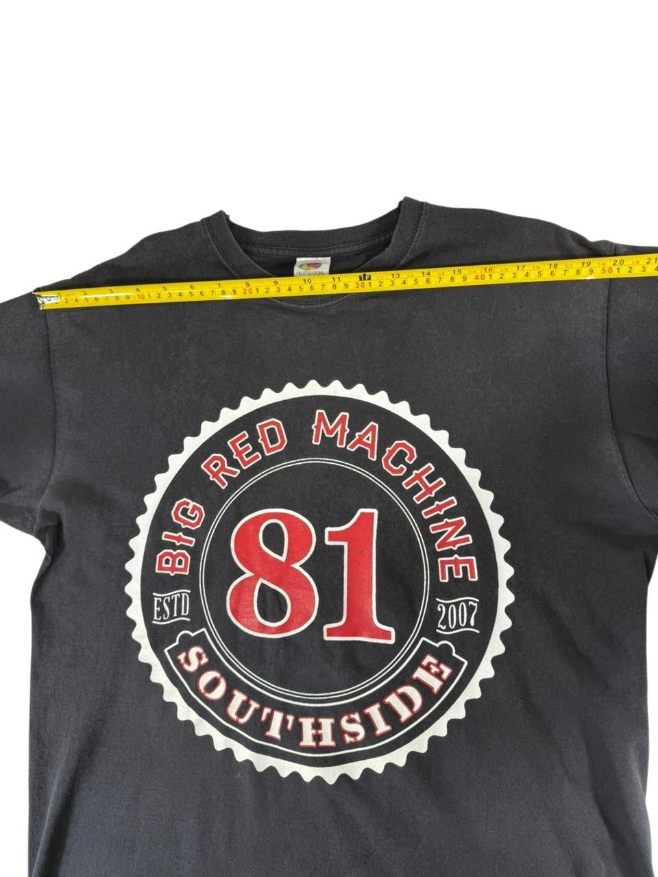 Fruit of the Loom Graphic T-Shirt Men's Size L Black Support Southside Print