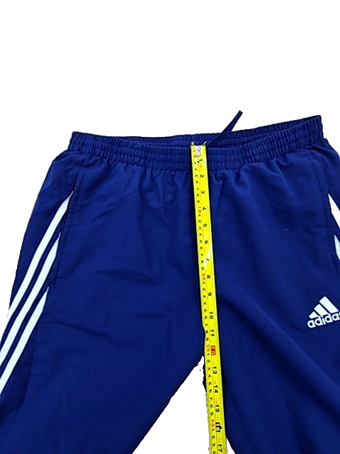 Adidas Unisex Navy Three Stripes Track Pants Size L Tapered