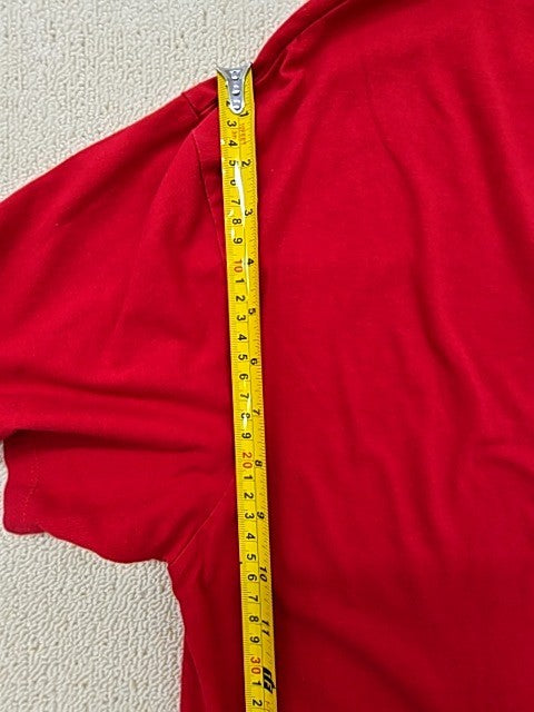 Umbro Red Cotton Crewneck T-Shirt Men's M Short Sleeve Ribbed
