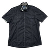 Angelo Litrico Men's Black Shirt – Size 42, Slim Fit, Short Sleeve