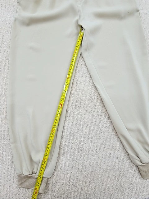 Lauren Ralph Lauren Beige High Rise Tapered Jogger Pants 2P Drawstring